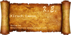 Kirsch Emese névjegykártya